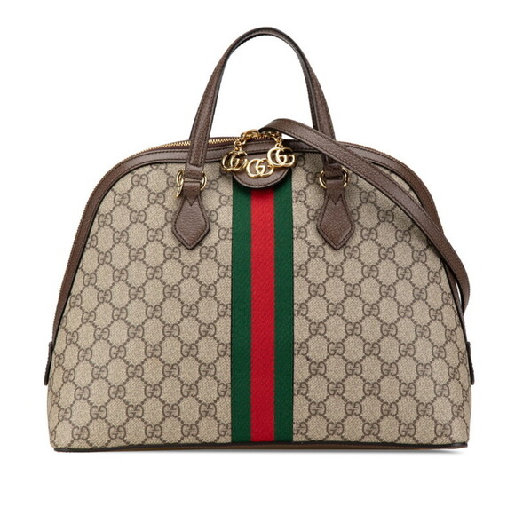 GUCCI Brown Leather Shoulder Bag - Picture 1 of 12